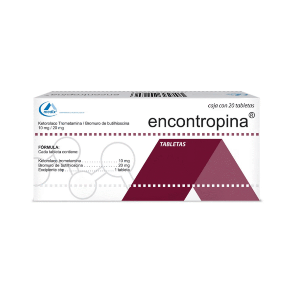Tabletas Encontropina 10/20 mg Caja c/20